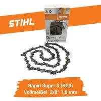 STIHL Rapid Super 3 (RS3) Sägekette 3/8" 1,6 mm 56-84 Treibglieder Vollmeißel