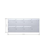A-015 7er Edelstahl V2A Wandbriefkastenanlage Aufputz