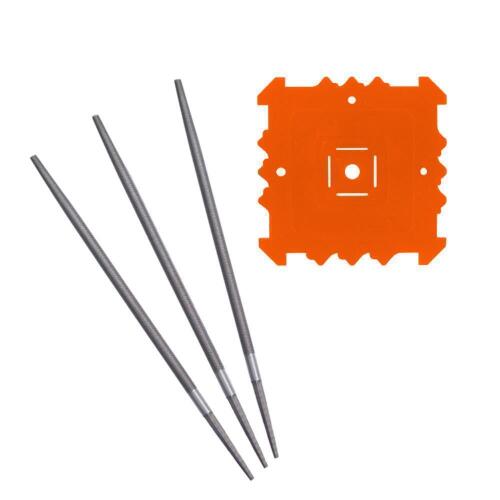 Sägekettenfeilen-Set mit Prüflehre 3+1 Rundfeile 5.5mm
