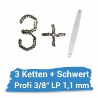 Schwert 35cm 3/8*1,3 passend für Bosch BKE30  GKE35B  40BC  PKE25 40B 2 Ketten 