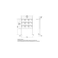 LEABOX 9er freistehende Briefkastenanlage in DB703 Dupont/Axalta (Fußplatten) - LEA3
