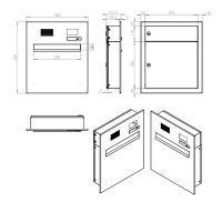A-04 Design Edelstahl Zaun Briefkasten mit Klingel, Sprechanlage & Kamera