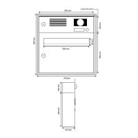 A-01 Edelstahl Unterputz Briefkasten mit Klingel, Sprechanlage & Kamera